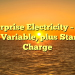 Enterprise Electricity – Unit Rate, Variable, plus Standing Charge