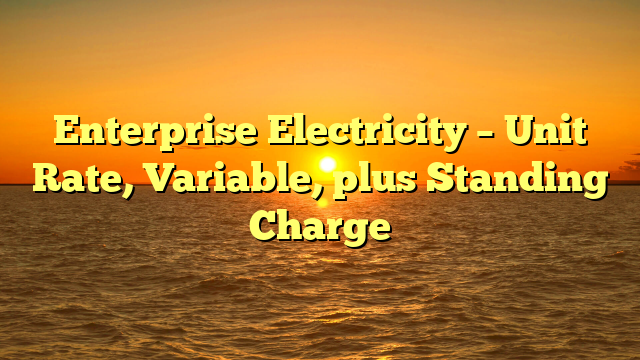 Enterprise Electricity – Unit Rate, Variable, plus Standing Charge